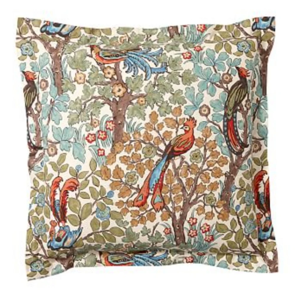 Pottery Barn Mayle Queen Duvet Cover And Shams Birds Botanical Floral